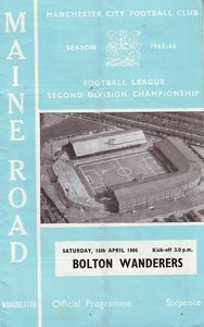 Manchester City v Bolton Wanderers 1965/66